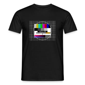 déconnecté, internet, image d’essai, tv - T-shirt homme - noir - Devant - AI Model Male 178 light (178cm)