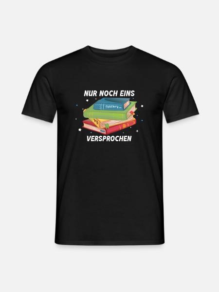 Bücher lesen Bücherwurm - Männer T-Shirt - Schwarz