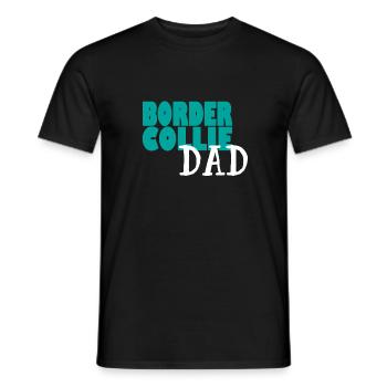 BORDER COLLIE DOG DAD - Männer T-Shirt - Schwarz - Vorne - AI Model Male 178 light (178cm)
