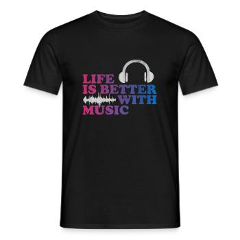 Dj - Männer T-Shirt - Schwarz - Vorne - AI Model Male 178 light (178cm)