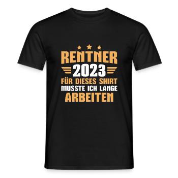 Rentner 2023 Pension Rente Ruhestand - Männer T-Shirt - Schwarz - Vorne - AI Model Male 178 light (178cm)