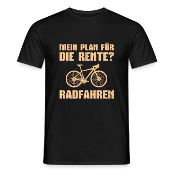 Rente Radfahren Fahrrad - Männer T-Shirt - Schwarz - Vorne - AI Model Male 178 light (178cm)