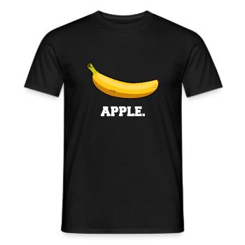 Apple T-shirt idée de cadeau de Noël drôle - T-shirt homme - noir - Devant - AI Model Male 178 light (178cm)