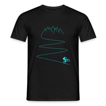Vélo Cycliste Vélo De Montagne Vélo De Montagne VTT - T-shirt homme - noir - Devant - AI Model Male 178 light (178cm)
