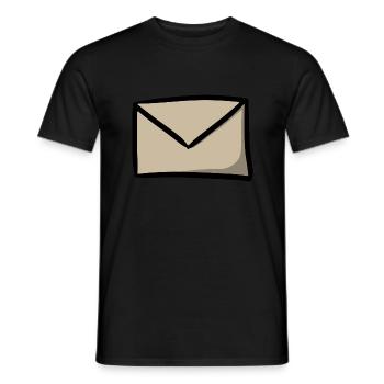 Briefsymbol Nachricht E-Mail Brief Sendung - Männer T-Shirt - Schwarz - Vorne - AI Model Male 178 light (178cm)