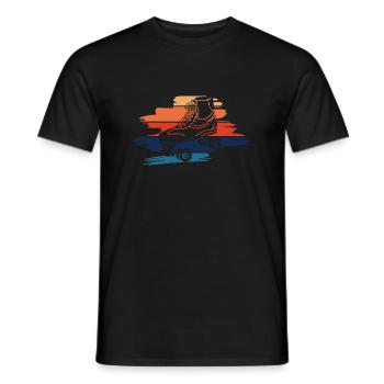 Vintage Retro Roller Skates - Männer T-Shirt - Schwarz - Vorne - AI Model Male 178 light (178cm)