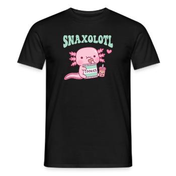 Süßes Snaxolotl Axolotl Naschen auf Keksen - Männer T-Shirt - Schwarz - Vorne - AI Model Male 178 light (178cm)
