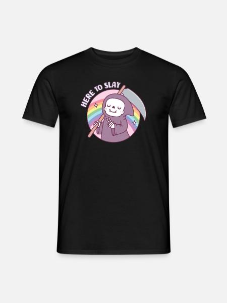 Faucheuse sinistre mignonne ici pour tuer drôle - T-shirt homme - noir
