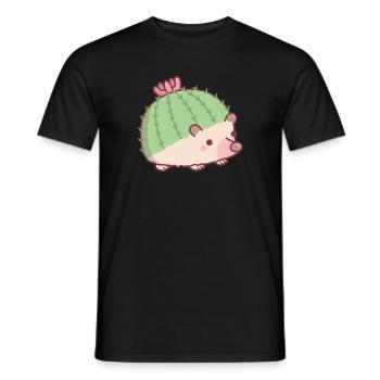 Süßer Kaktus Igel Lustig - Männer T-Shirt - Schwarz - Vorne - AI Model Male 178 light (178cm)