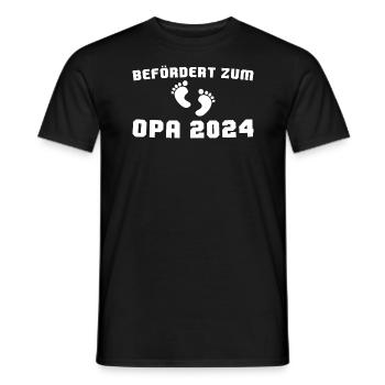 Befördert zum Opa 2024 Werdender Großvater - Männer T-Shirt - Schwarz - Vorne - AI Model Male 178 light (178cm)