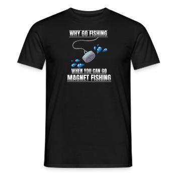 Pourquoi aller pêcher quand on peut aller à la - T-shirt homme - noir - Devant - AI Model Male 178 light (178cm)