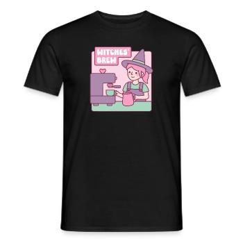 Hexe Barista Hexen Brühen Kaffee Lustig - Männer T-Shirt - Schwarz - Vorne - AI Model Male 178 light (178cm)
