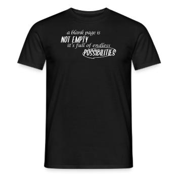Author Writer Saying - Men's T-Shirt - black - Front - AI Model Male 178 light (178cm)
