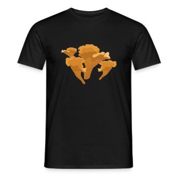 mushrooms mushrooms fungi veggie vegetables vegetables2 - Men's T-Shirt - black - Front - AI Model Male 178 light (178cm)