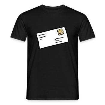 Brief Briefumschlag letter envelope Briefpost - Männer T-Shirt - Schwarz - Vorne - AI Model Male 178 light (178cm)