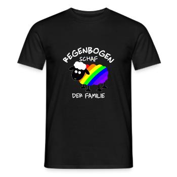 Regenbogen Schaf der Familie - Männer T-Shirt - Schwarz - Vorne - AI Model Male 178 light (178cm)