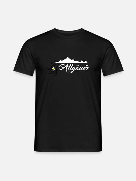Allgäuer Design Weiß - Männer T-Shirt - Schwarz