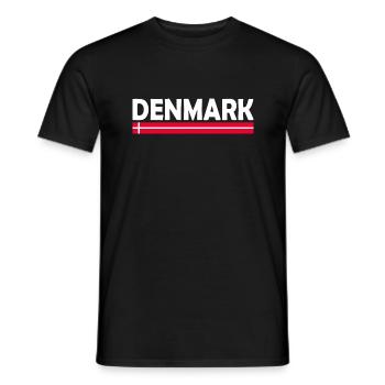 Denmark - Men's T-Shirt - black - Front - AI Model Male 178 light (178cm)