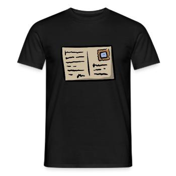 Postkarte Reisen Brief postcard traveling letter - Männer T-Shirt - Schwarz - Vorne - AI Model Male 178 light (178cm)