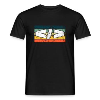 Retro Web Developer Programmer Coding - Männer T-Shirt - Schwarz - Vorne - AI Model Male 178 light (178cm)