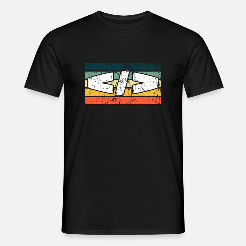 Retro Web Developer Programmer Coding - Männer T-Shirt - Schwarz