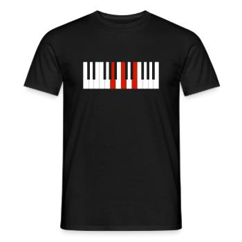 A MOLL PIANO KLAVIER INSTRUMENT - Männer T-Shirt - Schwarz - Vorne - AI Model Male 178 light (178cm)