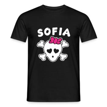 Piratin Sofia Design für Mädchen und Frauen - Männer T-Shirt - Schwarz - Vorne - AI Model Male 178 light (178cm)
