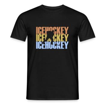 hockey sur glace - T-shirt homme - noir - Devant - AI Model Male 178 light (178cm)