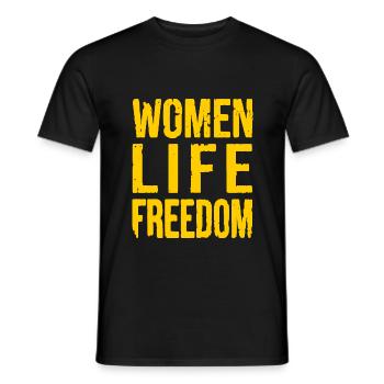 Women life freedom - Männer T-Shirt - Schwarz - Vorne - AI Model Male 178 light (178cm)