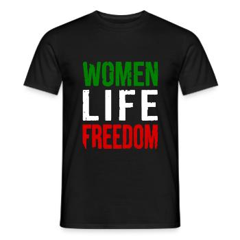 Women life freedom - Männer T-Shirt - Schwarz - Vorne - AI Model Male 178 light (178cm)