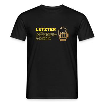 Letzter Männerabend Bier - Männer T-Shirt - Schwarz - Vorne - AI Model Male 178 light (178cm)