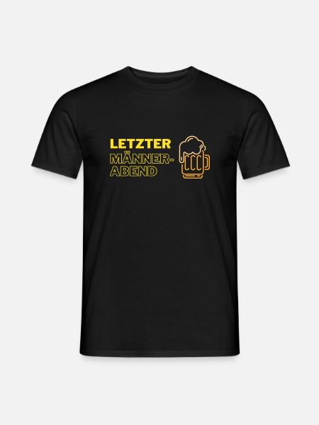 Letzter Männerabend Bier - Männer T-Shirt - Schwarz