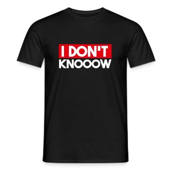 I Don't Know - Männer T-Shirt - Schwarz - Vorne - AI Model Male 178 light (178cm)