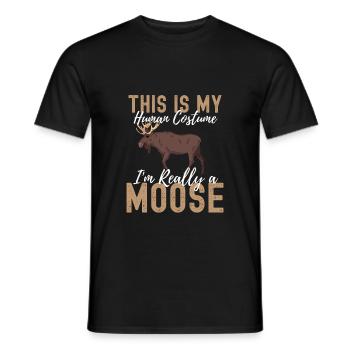 elk - Men's T-Shirt - black - Front - AI Model Male 178 light (178cm)