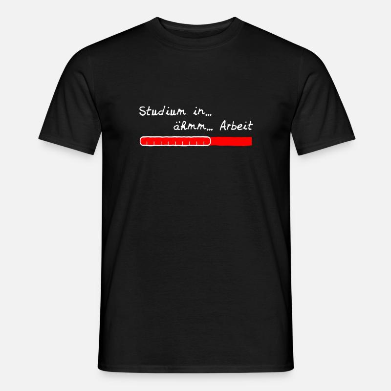 Studium in Arbeit - Langzeitstudent - Männer T-Shirt - Schwarz