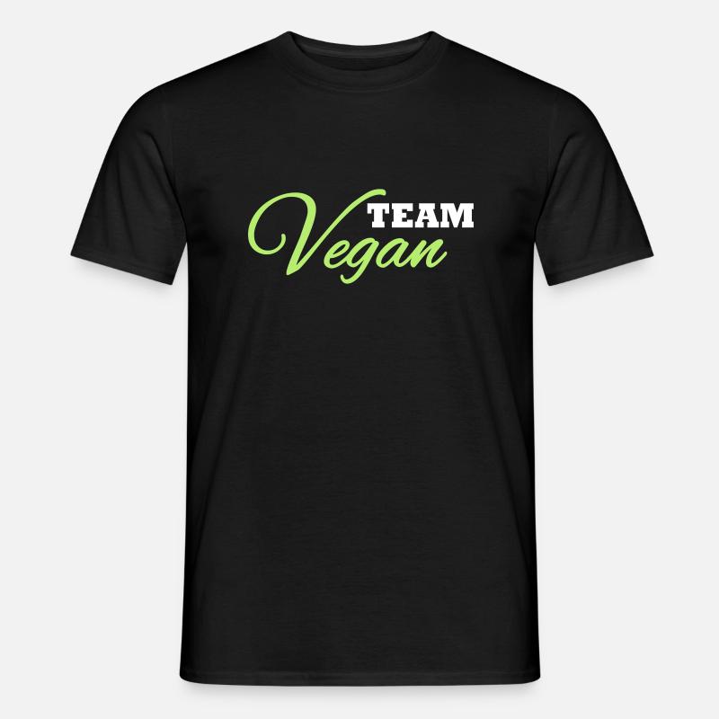 Team Vegan - Männer T-Shirt - Schwarz