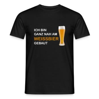 Weißbier Weizen Bier Lustiger Spruch T-Shirt - Männer T-Shirt - Schwarz - Vorne - AI Model Male 178 light (178cm)