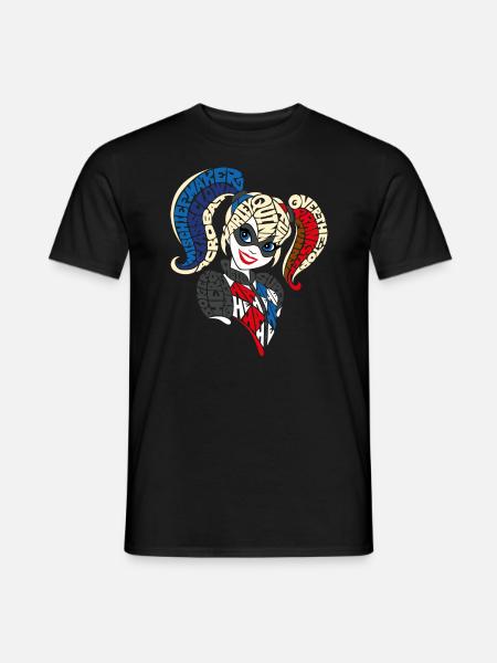 DC Super Hero Girls Harley Quinn Typographie - T-shirt homme - noir