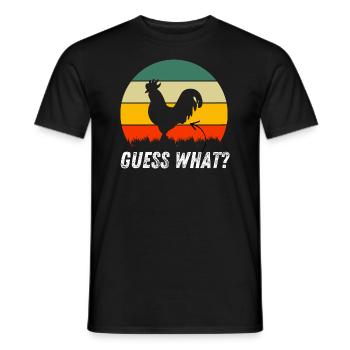 Funny Chicken Saying Farmer Gift Chicken - Men's T-Shirt - black - Front - AI Model Male 178 light (178cm)