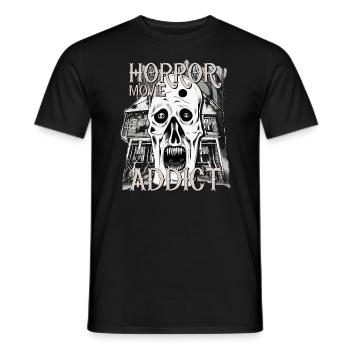 Creepy Horror Movie Fan Design - Men's T-Shirt - black - Front - AI Model Male 178 light (178cm)