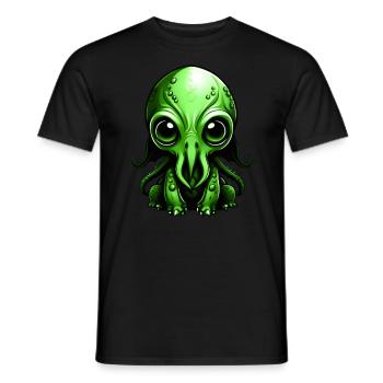 Charme de Lovecraft : Adorable bébé mignon Cthulhu - T-shirt homme - noir - Devant - AI Model Male 178 light (178cm)