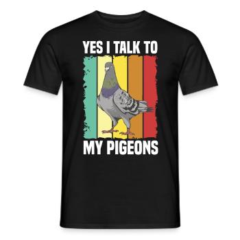 Taube - Männer T-Shirt - Schwarz - Vorne - AI Model Male 178 light (178cm)