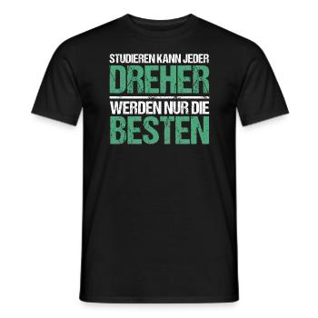 Anyone can study - Dreher Edition - Men's T-Shirt - black - Front - AI Model Male 178 light (178cm)