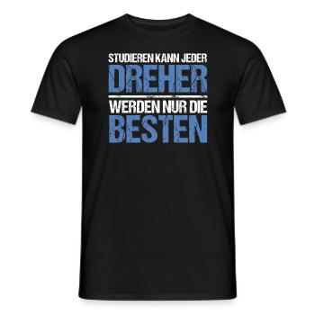 Anyone can study - Dreher Edition - Men's T-Shirt - black - Front - AI Model Male 178 light (178cm)
