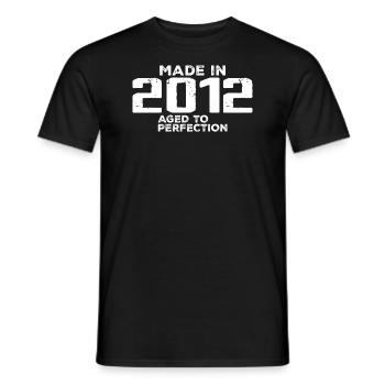 Vintage 2012 Cadeau Anniversaire 2012 Rétro - T-shirt homme - noir - Devant - AI Model Male 178 light (178cm)