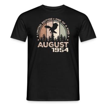 Unvergleichlich seit August 1954, 70. Jahrestag - Männer T-Shirt - Schwarz - Vorne - AI Model Male 178 light (178cm)