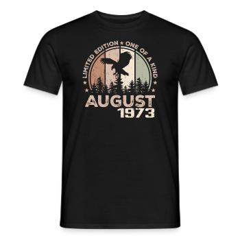 Unvergleichlich seit August 1973, 51. Jahrestag - Männer T-Shirt - Schwarz - Vorne - AI Model Male 178 light (178cm)
