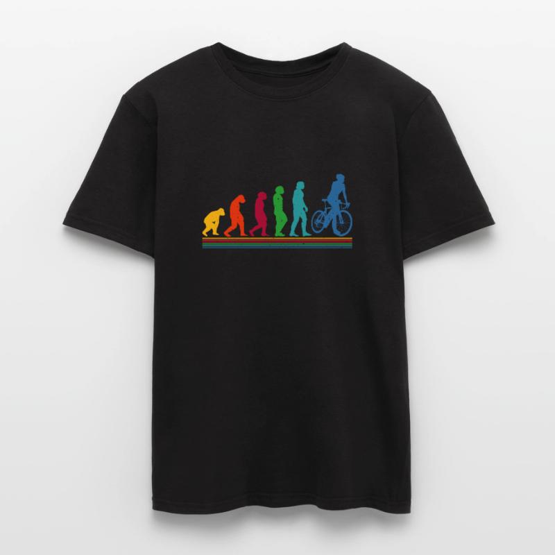Human Evolution Bicycle Cyclist Männer T-Shirt
