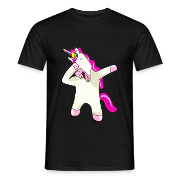 Einhorn Dab Dabbing Licorne - T-shirt homme - noir - Devant - AI Model Male 178 light (178cm)