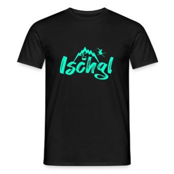 Ischgl - Männer T-Shirt - Schwarz - Vorne - AI Model Male 178 light (178cm)